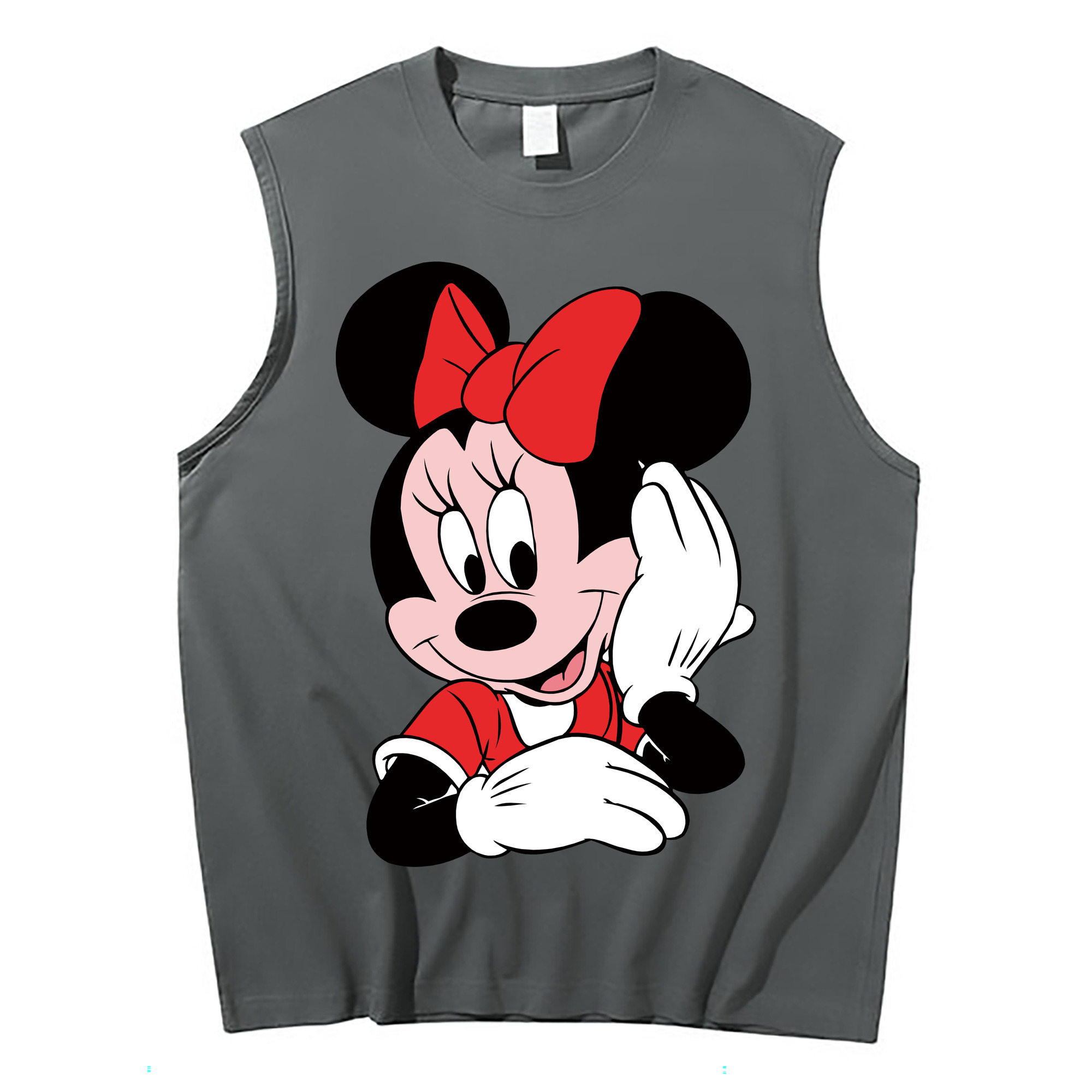 ミッキーマウス Mickey Mouse コットン100％タンクトップ（フロントプリント）